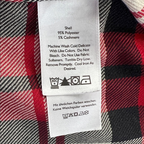 Eddie Bauer Red and Black flannel button down - Picture 6 of 7